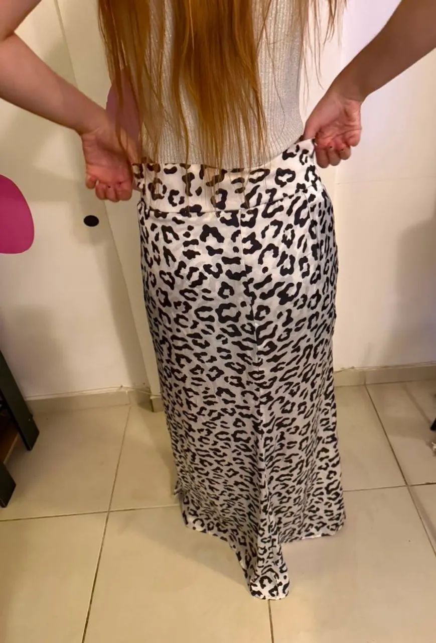 Saia Alta Onça Preto e Branco P/M - Foto 2
