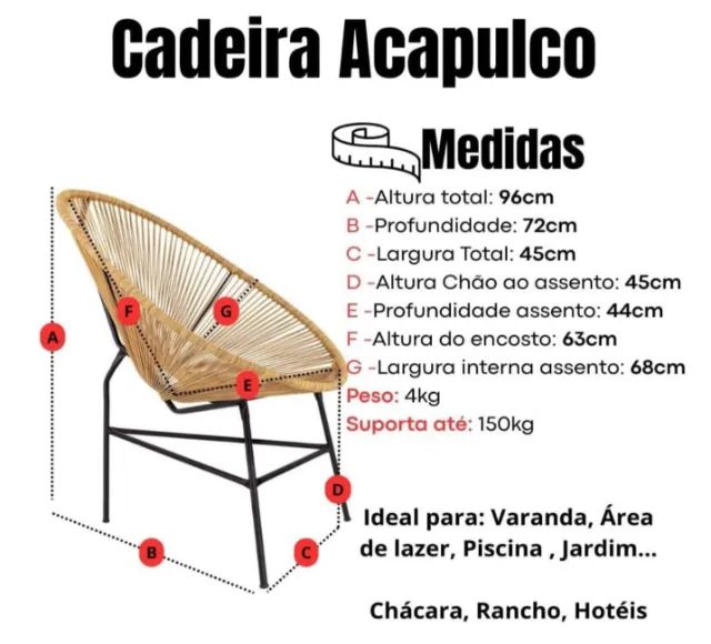 Cadeira Acapulco - Area Externa - Foto 2