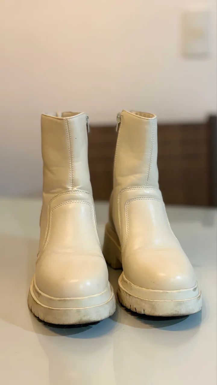 Bota Coturno Off White - Foto 2