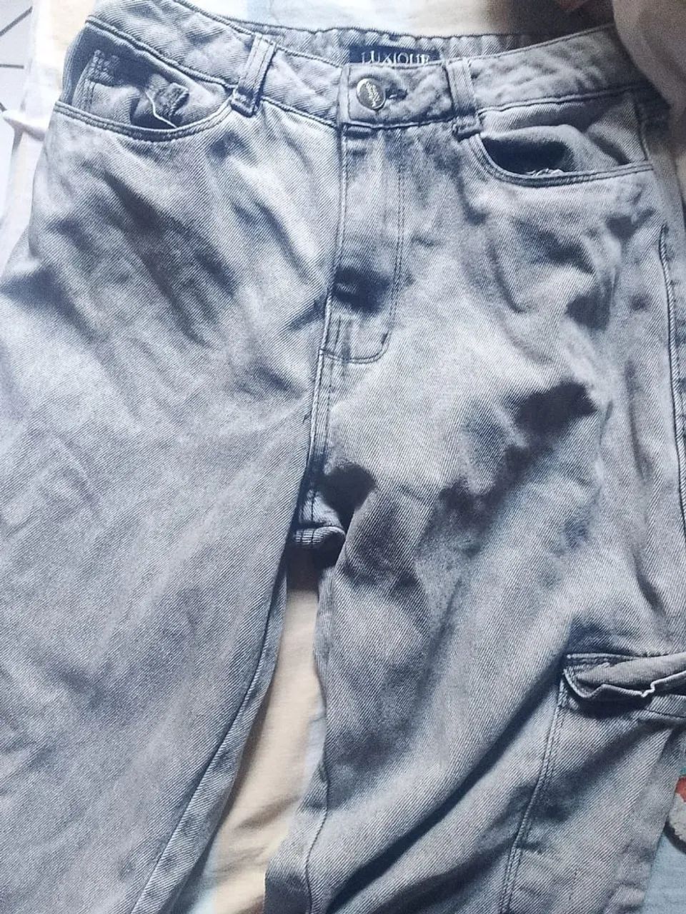 calça cargo jeans 