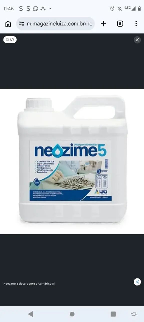 Detergente enzimático 