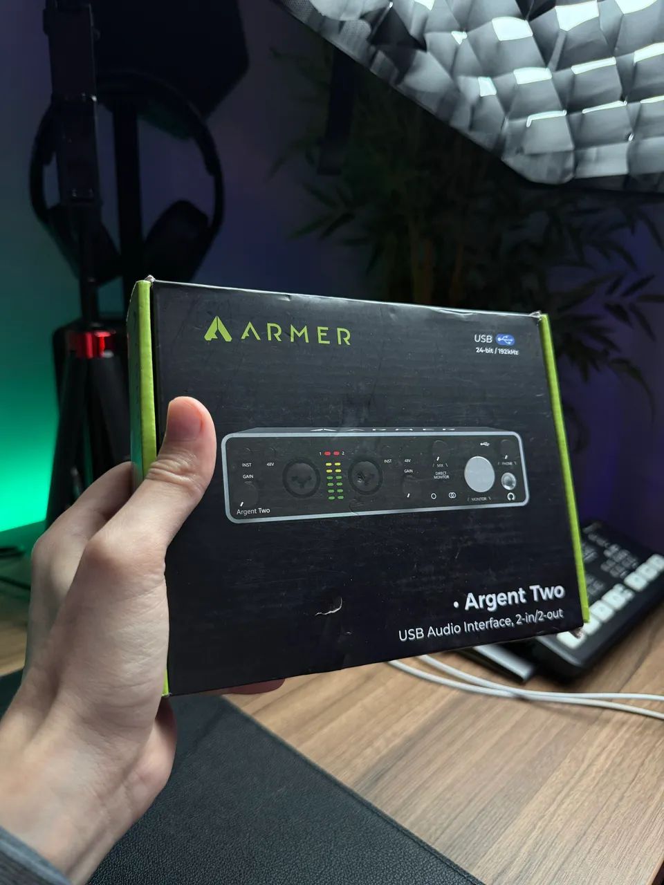 Placa interface de áudio USB ARMER two - novinha  - Foto 2