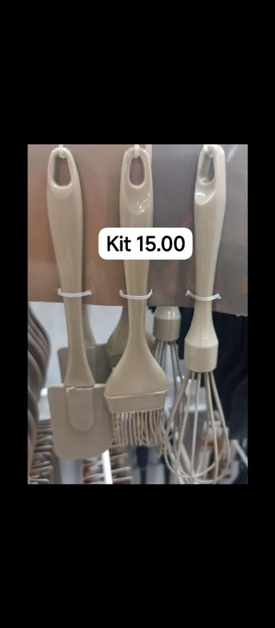 Kit 3 pçs silicone