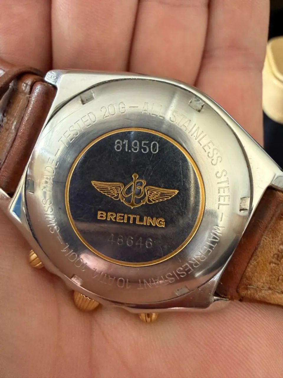 Breitling Chronomat 81950 Automático Aço/Ouro Caixa Original - Foto 5