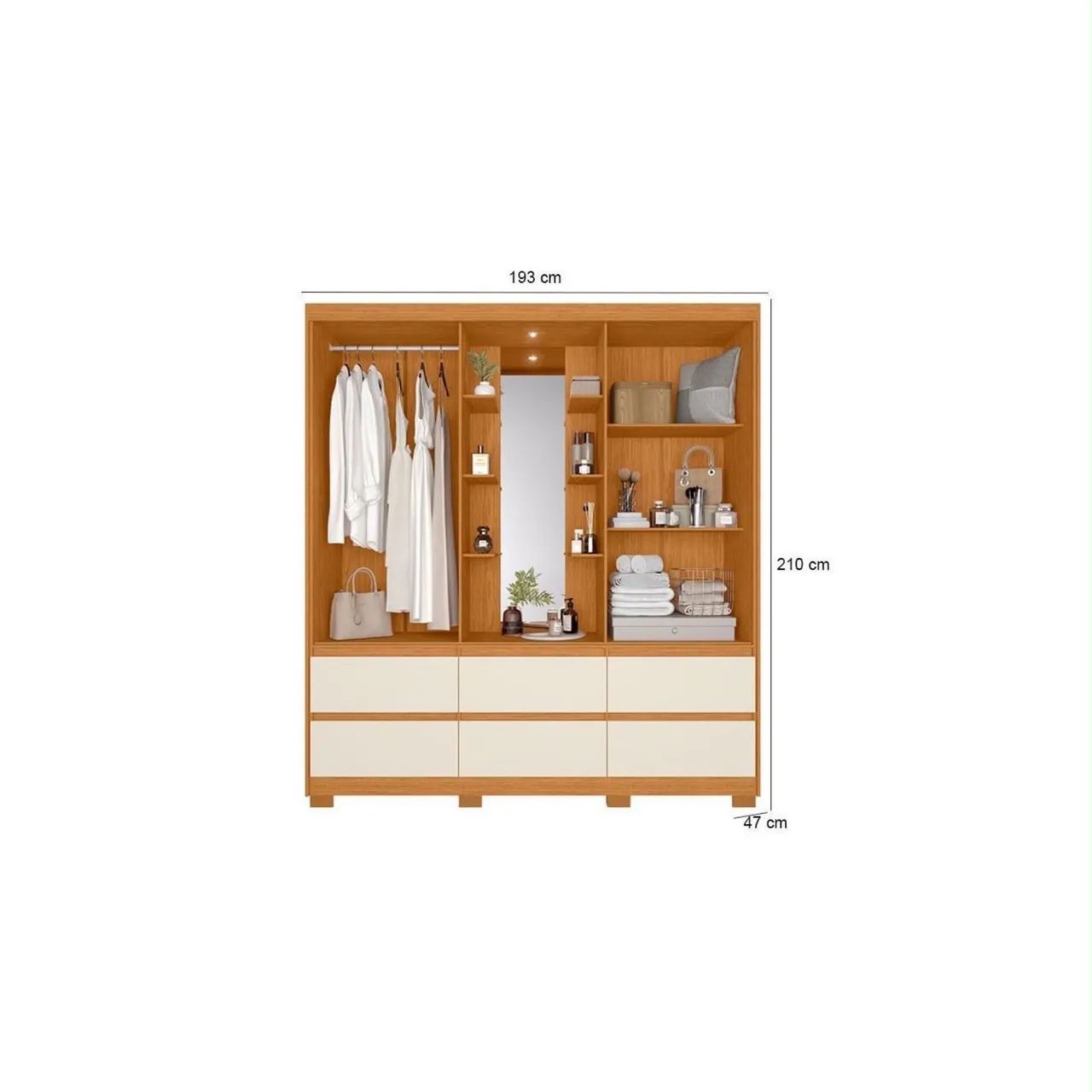 GUARDA ROUPA+ ENTREGA E MONTAGEM GRÁTIS  - Foto 3