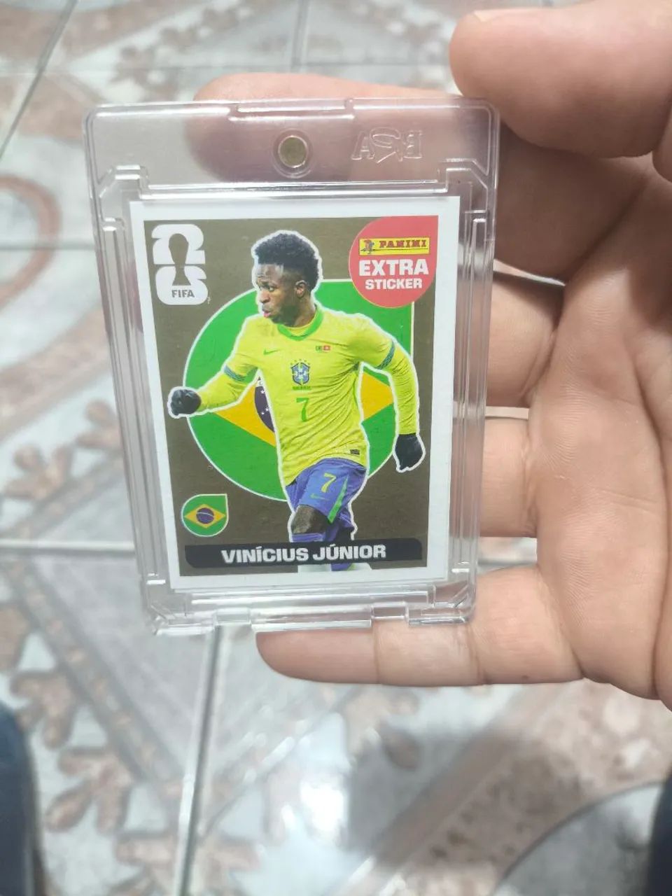Figurinha EXTRA STICKER LEGEND Vinícius Junior OURO