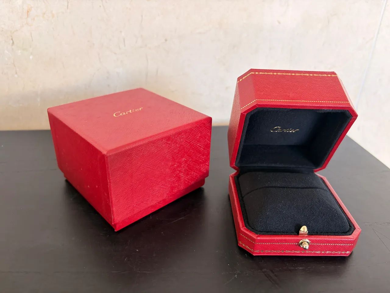 Caixa de anel Cartier original 