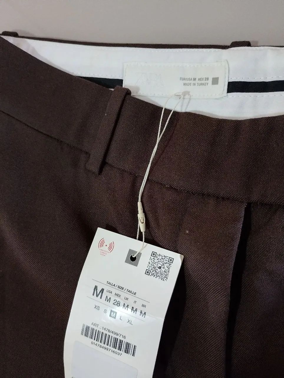Calça reta marrom social ZARA - Foto 4