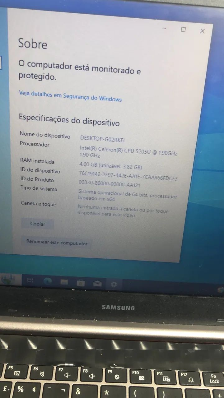Notebook Samsung processador Celeron Ssd 128  gb 4 gigas de ram  Bateria durando 3 horas - Foto 2