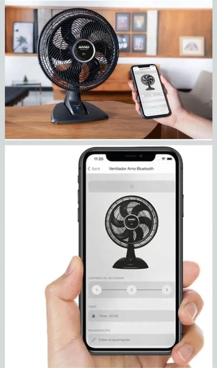Seminovo -  Ventilador Bluetooth Arno Ultra Silence Force  40cm - Foto 4