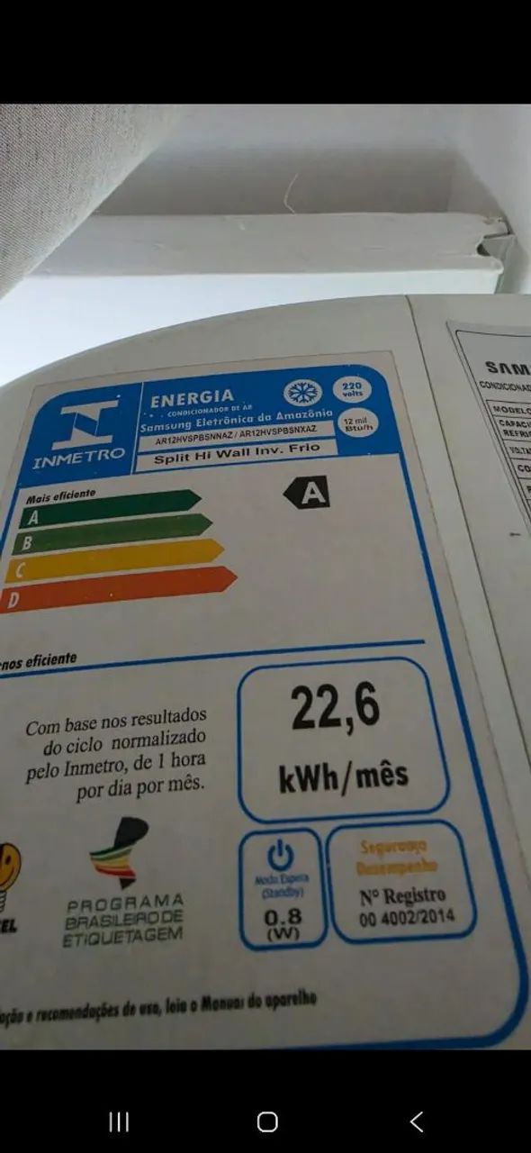 Ar condicionado Samsung 12000 BTUs Split 220V - Foto 5