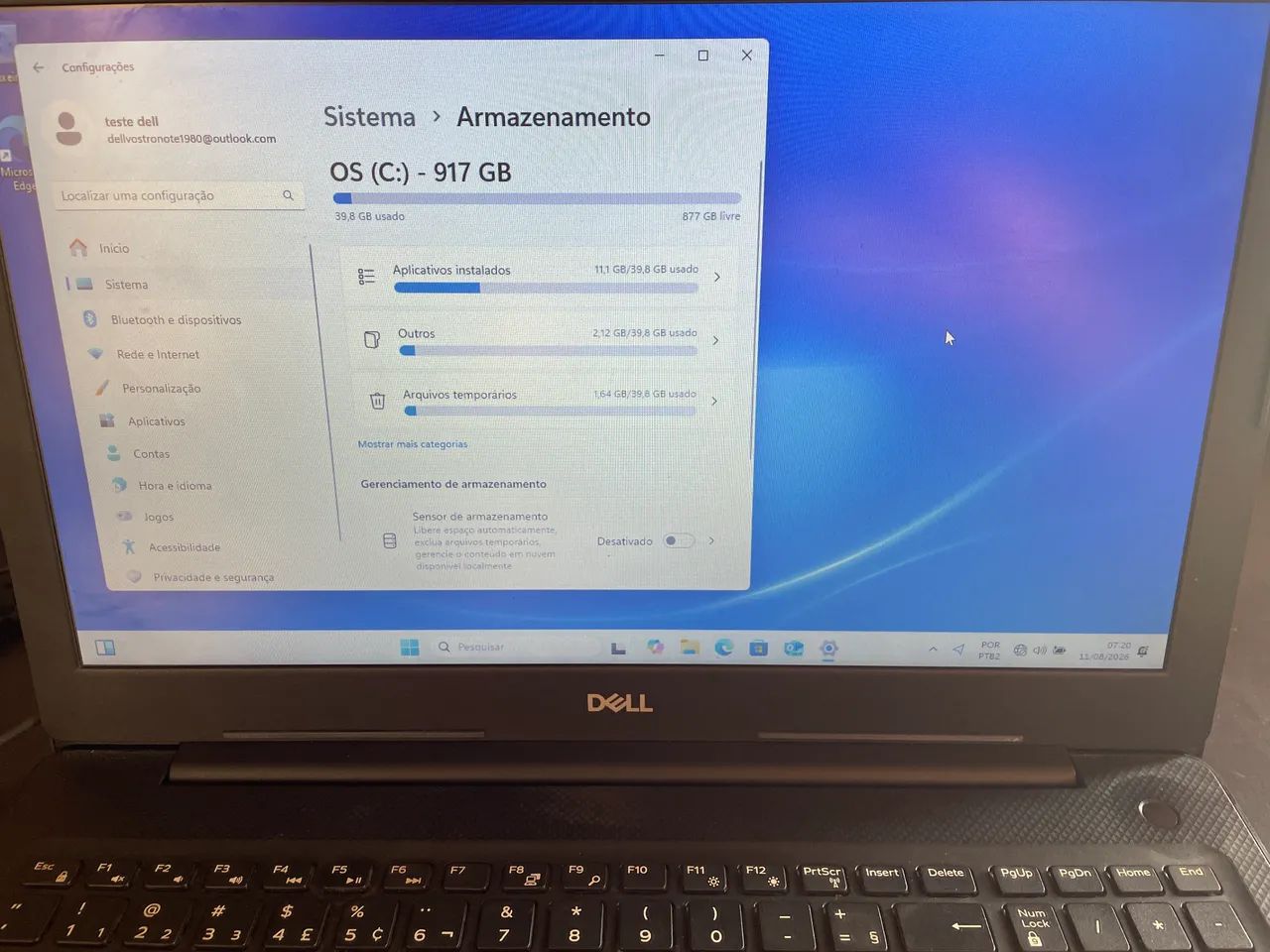 Notebook Dell excelente 8gb ram Intel core i5 1TB - Foto 2