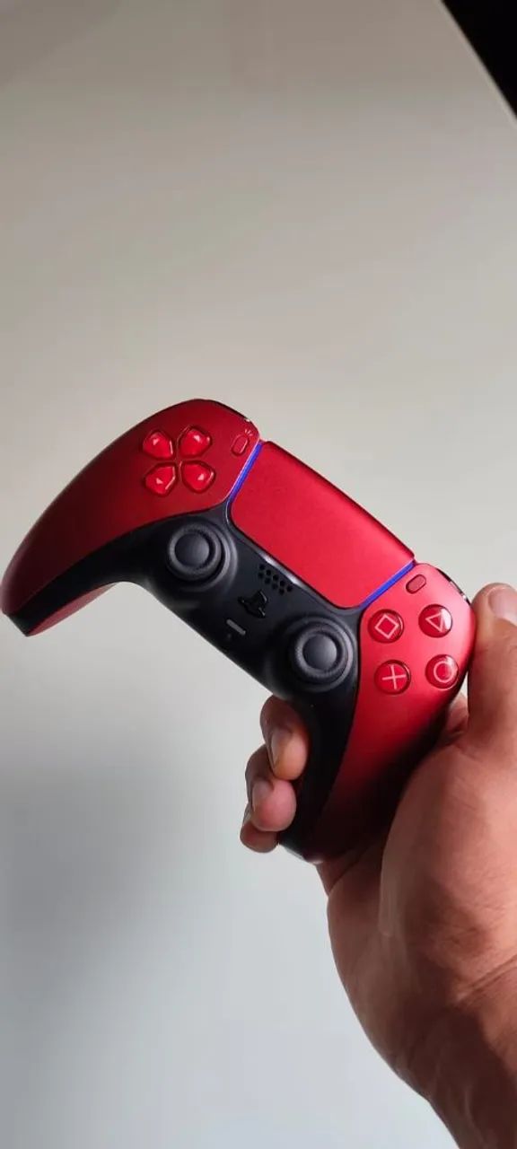 Controle PS5 vermelho seminovo - Foto 4