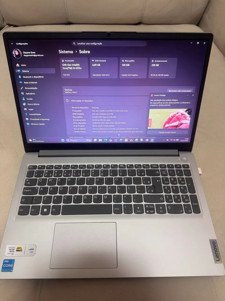 Vendo Notebook 
