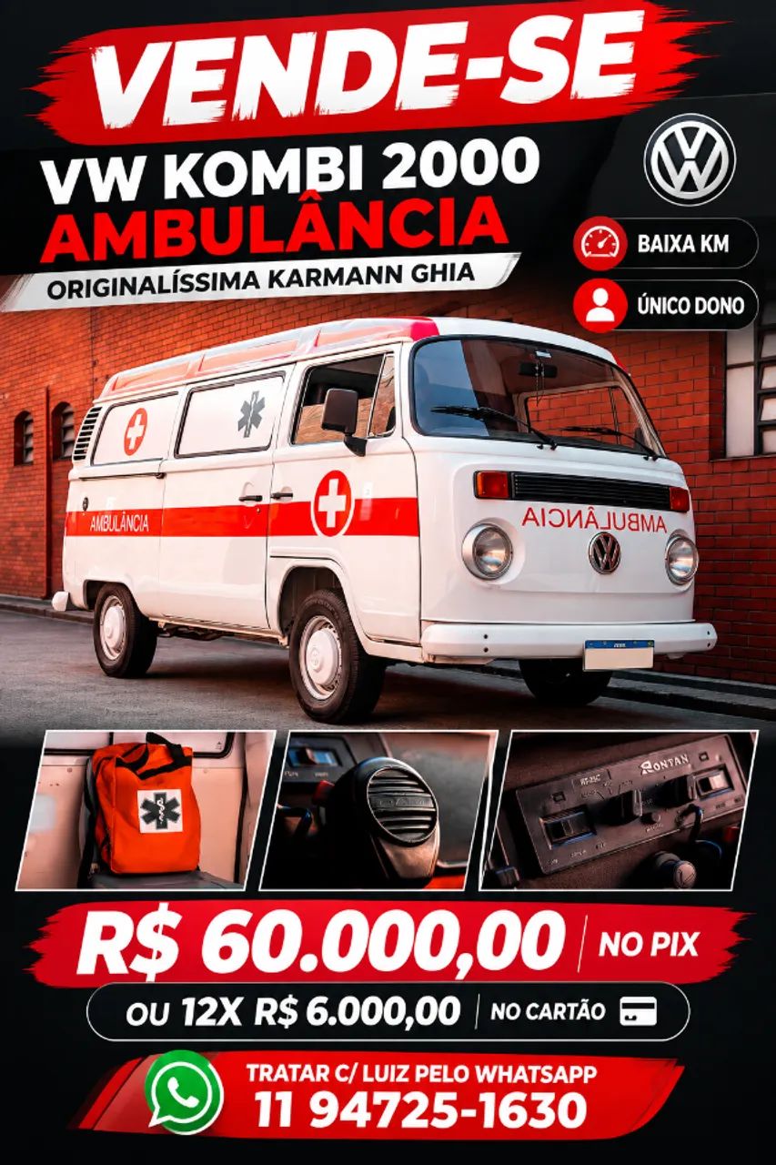 Volkswagen Kombi Standard/ Luxo/ Serie Prata 2000