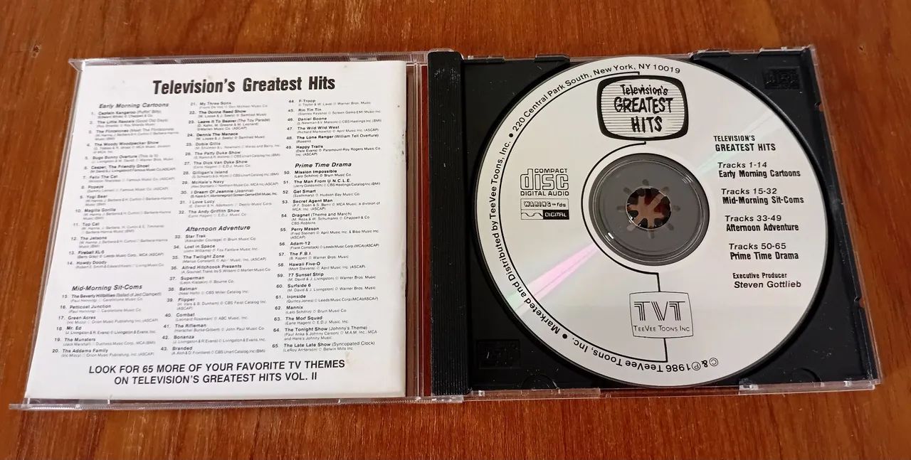 CD TELEVISION'S GREATEST HITS (1986) - RARO IMPORTADO USA - Foto 2