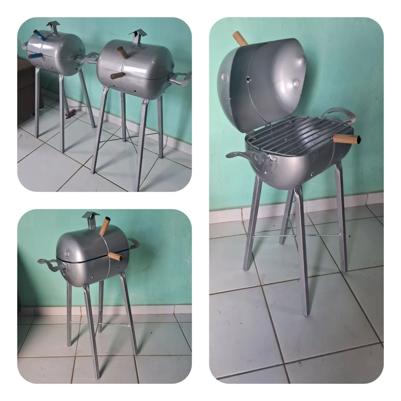 Churrasqueira no bafo em aço 