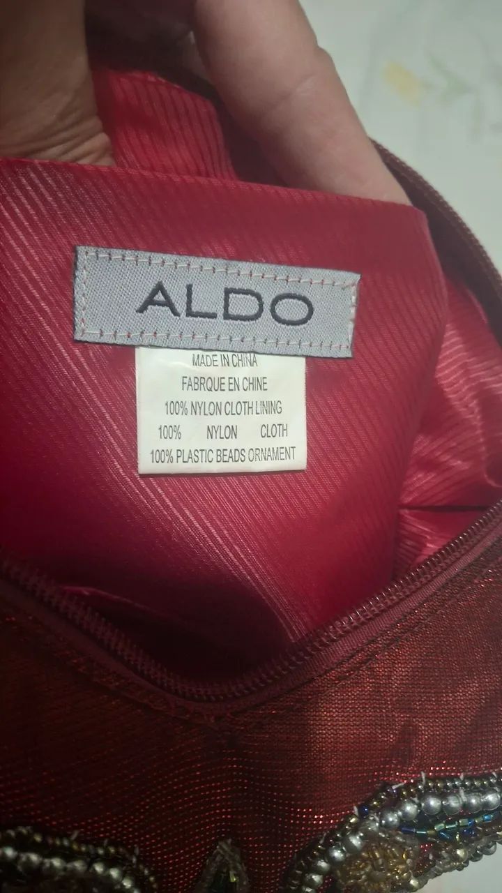 Bolsa ALDO Bordô Bordada  - Foto 4