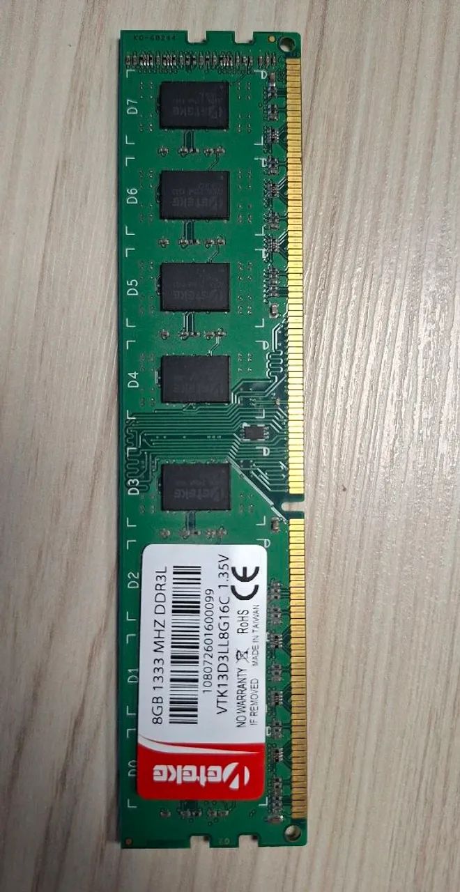 Memória RAM 8GB DDR3
