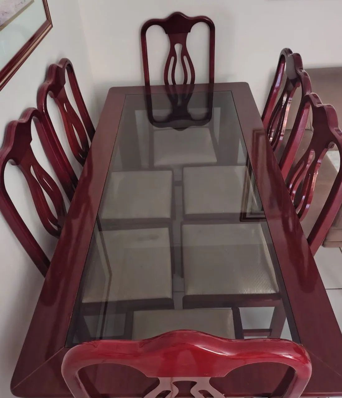 Conjunto mesa com 6 cadeiras em estado de nova! - Foto 3