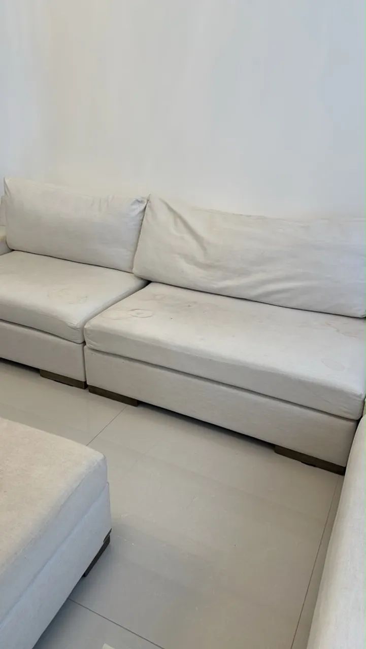 Sofá de canto modular em L + puff, marca Sierra - Foto 3