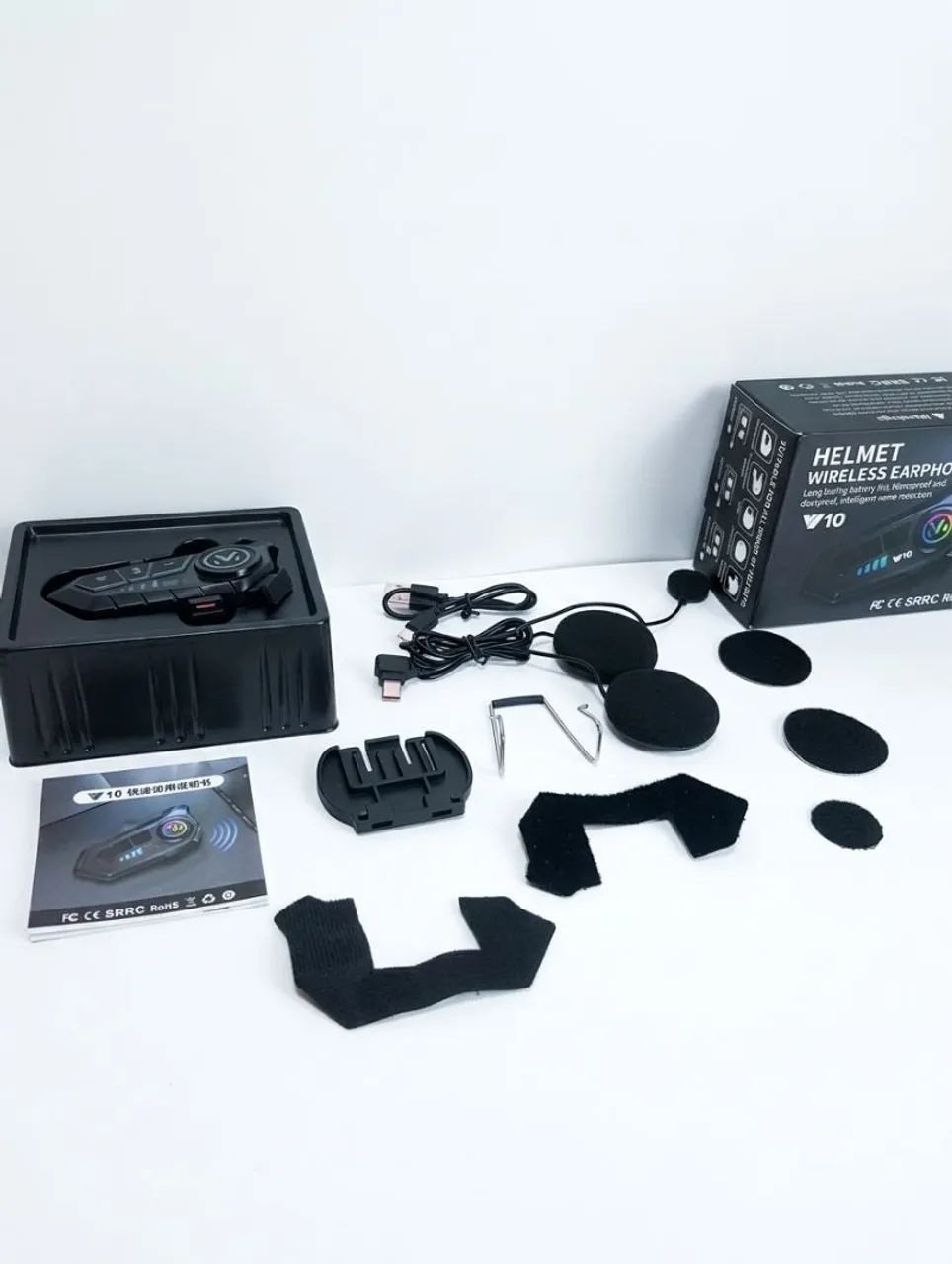 FONE BLUETOOTH PARA CAPACETE - V10 ENTREGA GRÁTIS  - Foto 3