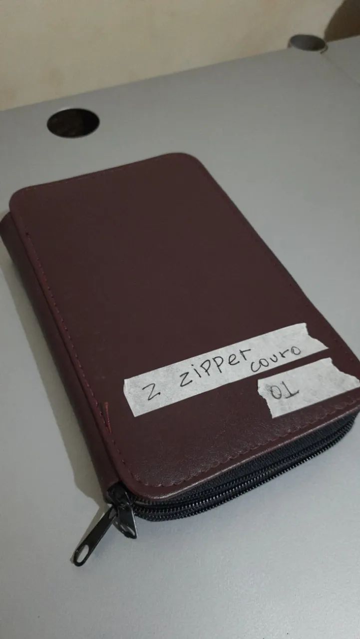 Leather pencil case for 48 pencils/pen. 3 zippers