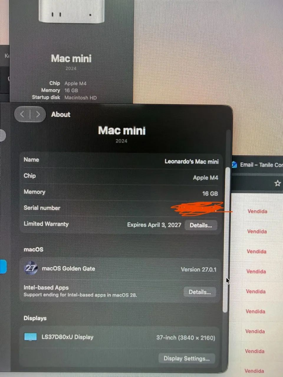 MAC MINI M4 - Ainda na garantia da Apple - Foto 3