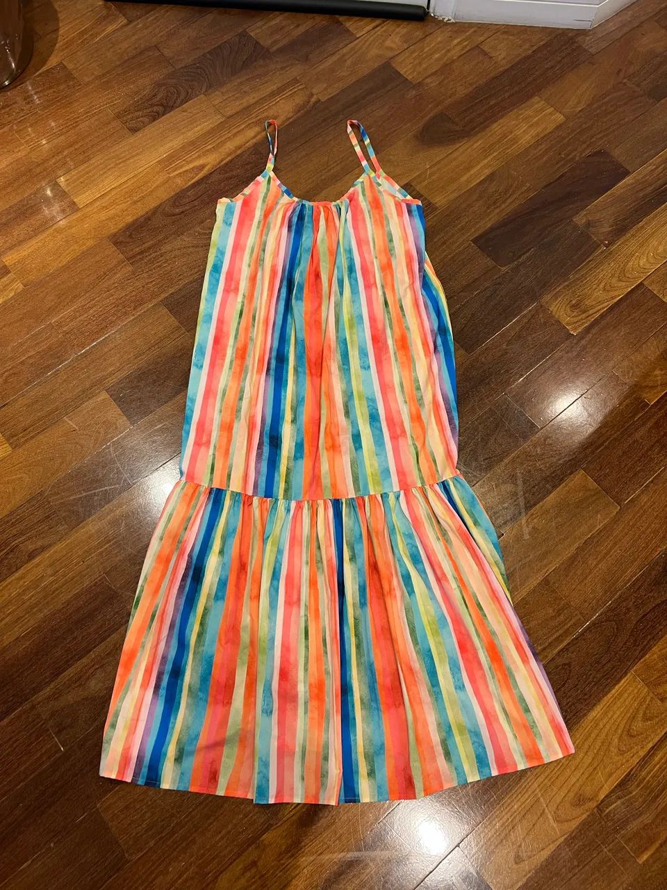 Vestido colorida tecido leve  - Foto 2