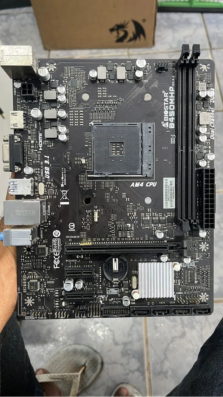 PLACA MÃE B450mhp BIOSTAR