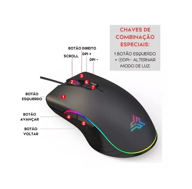 Mouse Gamer  4800 Dpi Knup - Foto 3