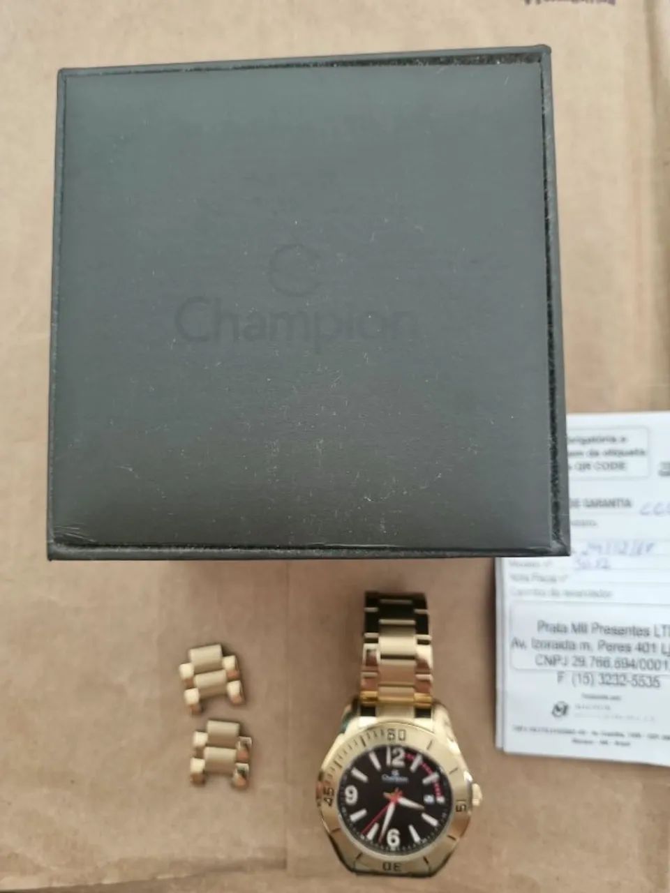 Relógio Champion Dourado - perfeito estado - Foto 5