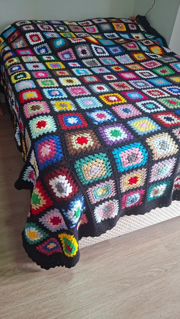 Colcha de Croche Cama Queen 