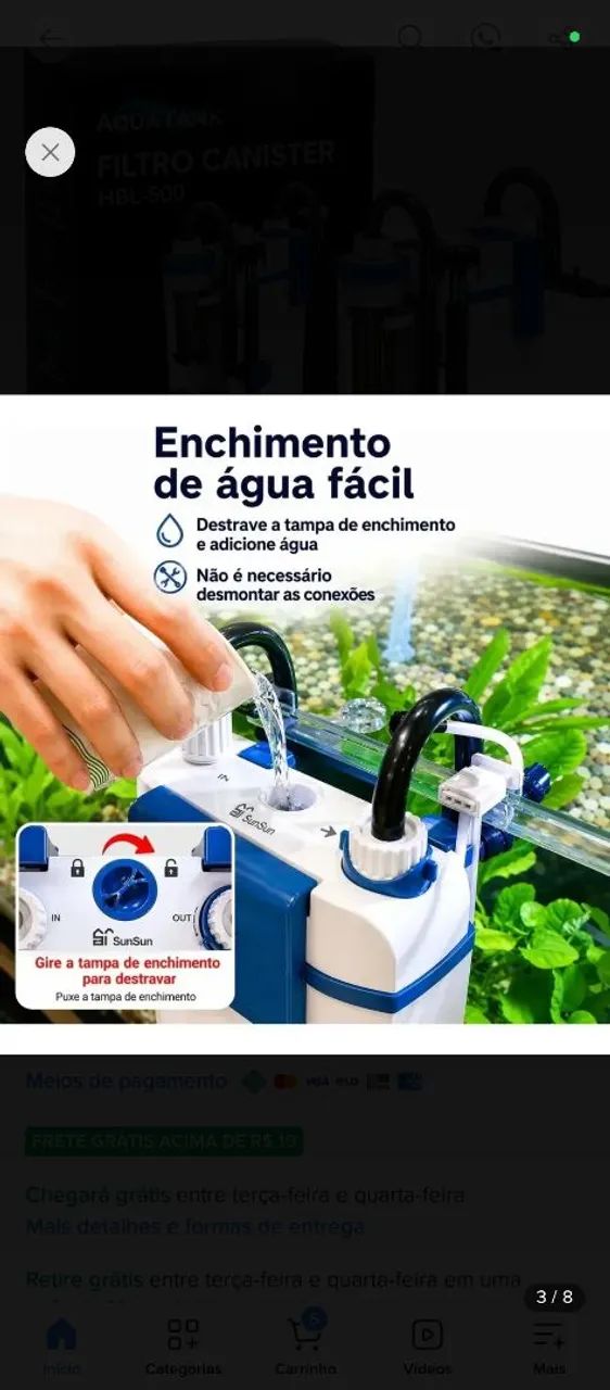 Filtro de aquário Aqua Tank mini canister  - Foto 6