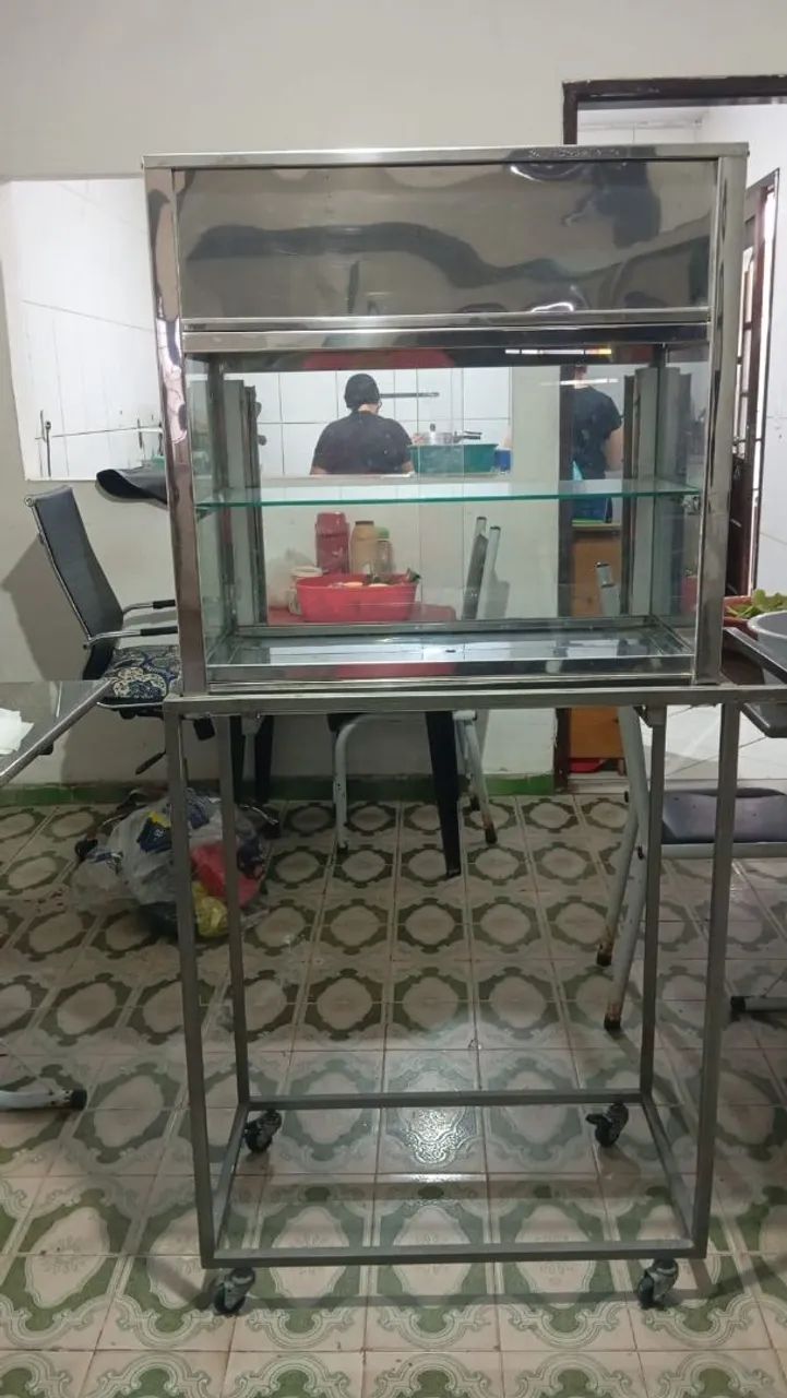 Vitrine com carrinho para exposição de salgados e guloseimas - Foto 2