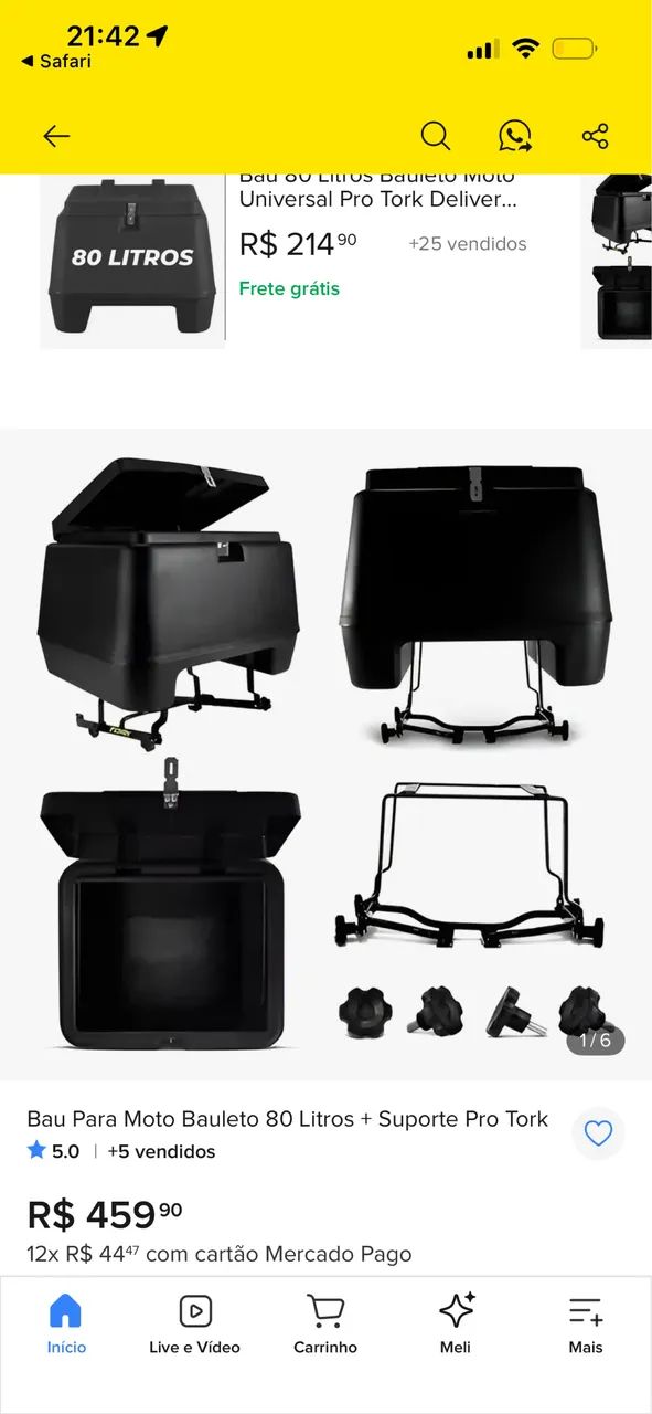 Baú Pro Tork 80 litros  - Foto 4