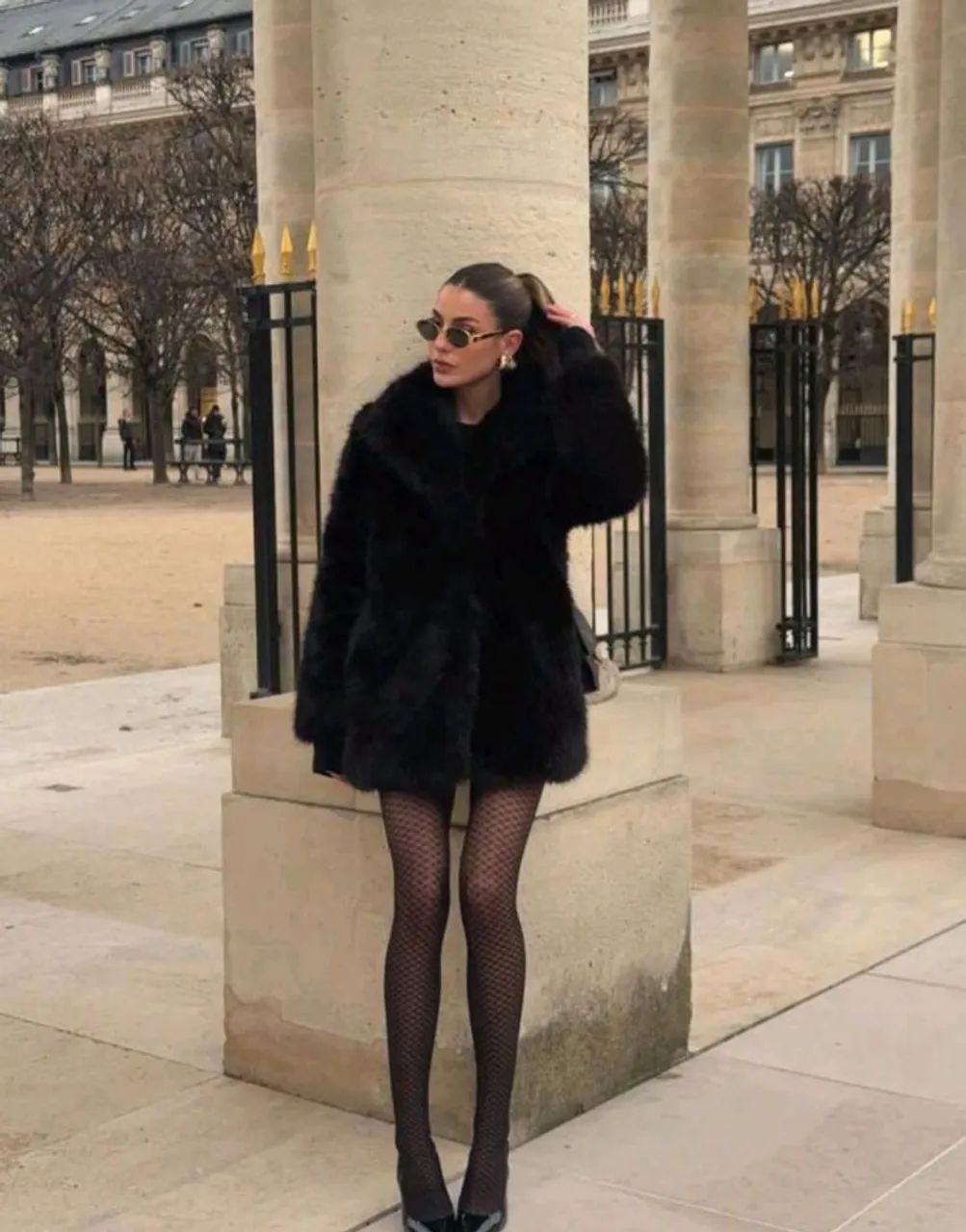 casaco pelo inverno oversized novo