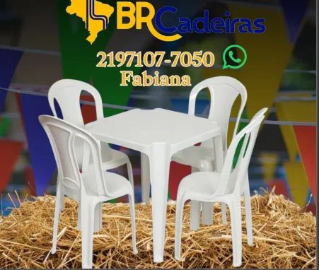 Conjunto completo de mesa e cadeiras 