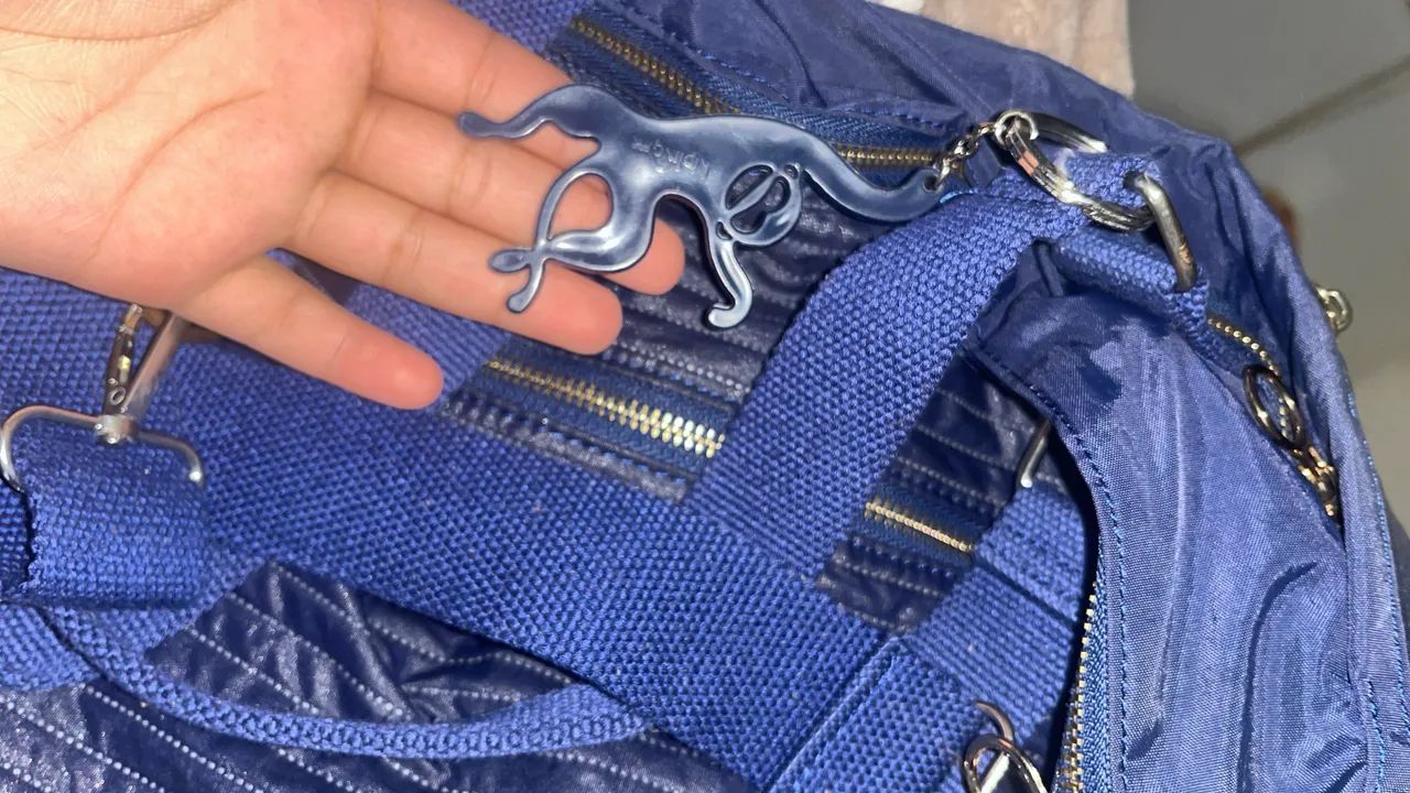 Bolsa azul escura kipling - Foto 5