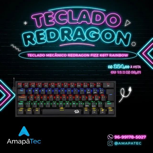 Teclado Mecânico Gamer Redragon Fizz