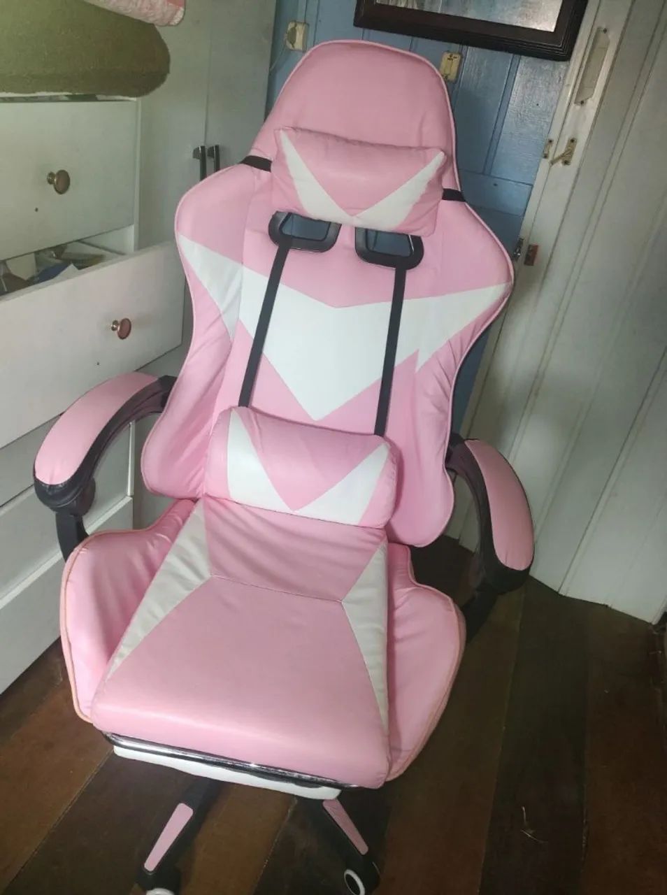 Cadeira Gamer Rosa  - Foto 4