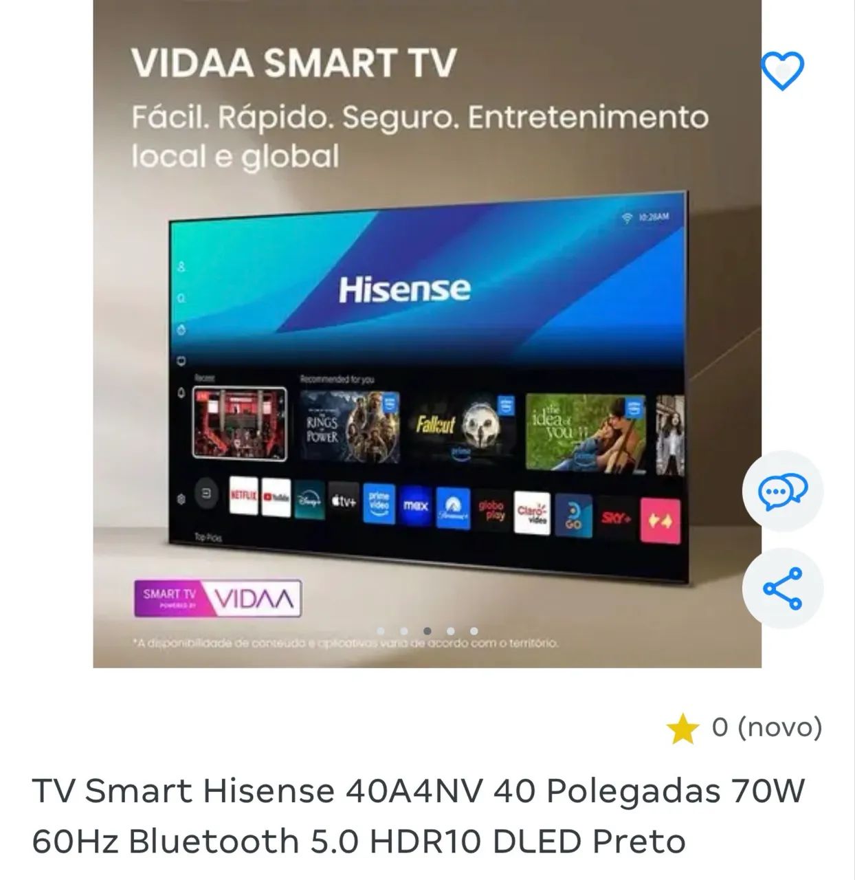 Smart TV Hisense 40? - Completa e Moderna - Foto 3
