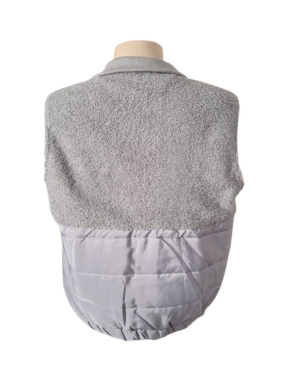 Colete Feminino Victtoria Voice G - Puffer e Teddy Cinza - Foto 4