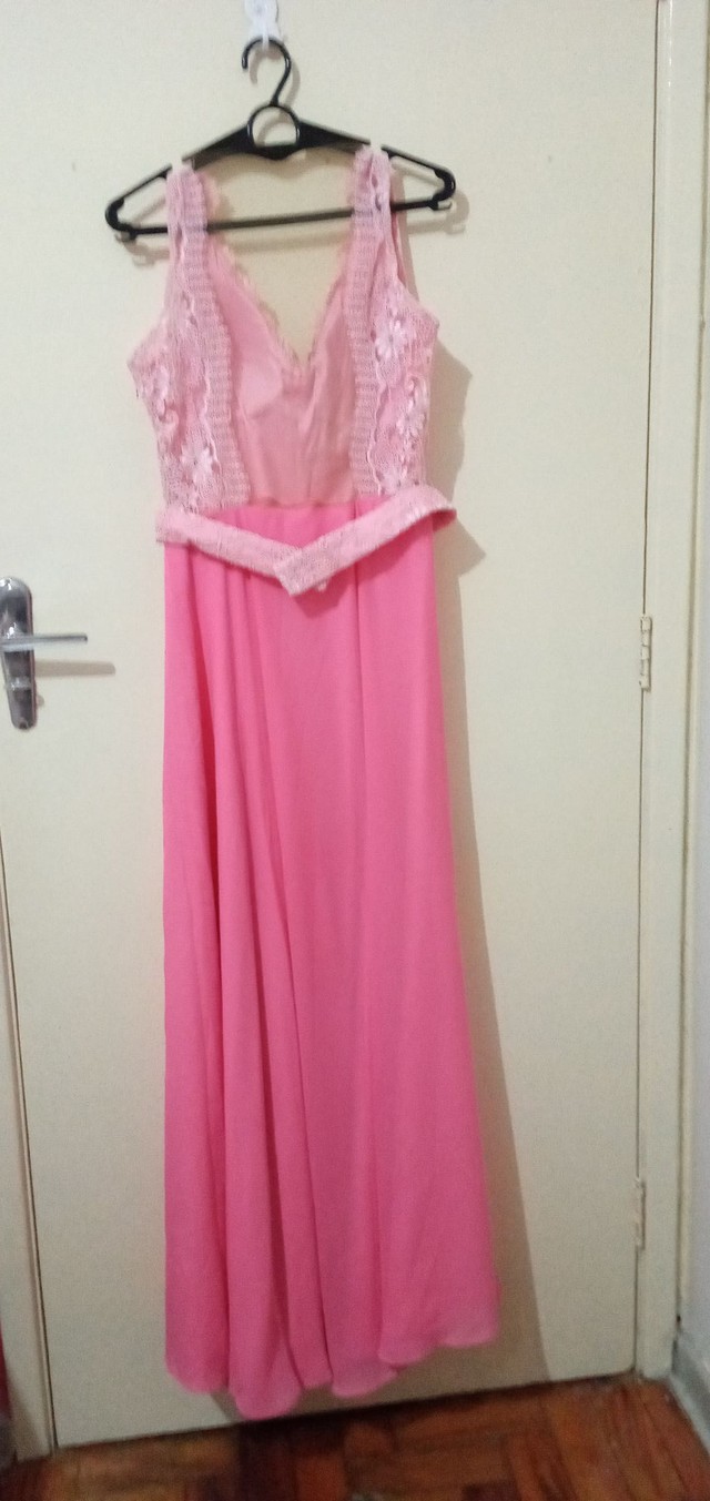Vestido longo de festa rosa - Foto 4