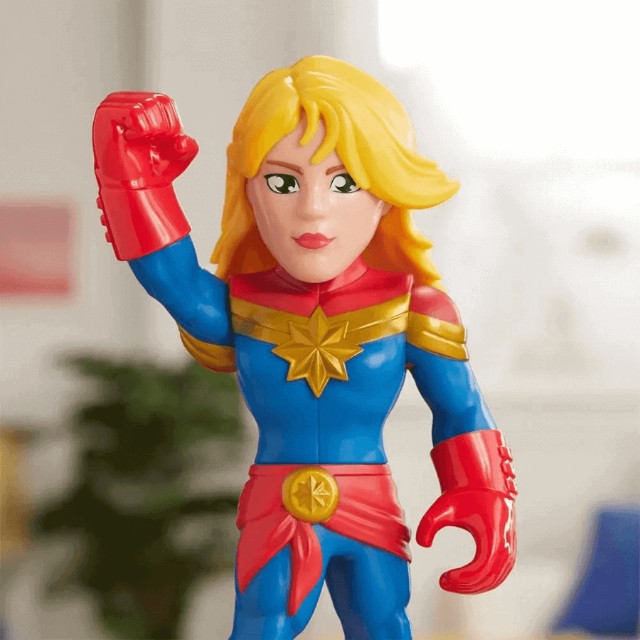 Boneco Capita Marvel Capitã Vingadores Avengers Hasbro Mega Mighties Original 25cm - Foto 3