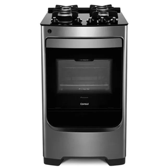 Fogão Consul 4 inox com mesa de vidro zerado  - Foto 2