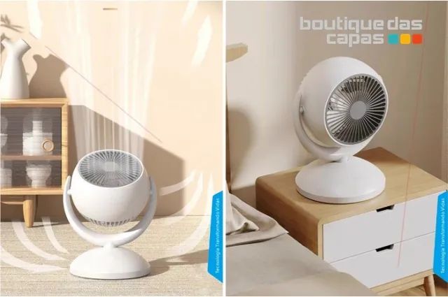 Ventilador portátil De Mão E Mesa recarregavel USB Lelong LE-753 - Foto 3