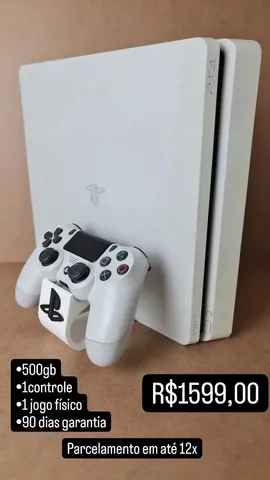 Ps4 pro branco + 4 jogos fisicos / pego slim na troca em Curitiba