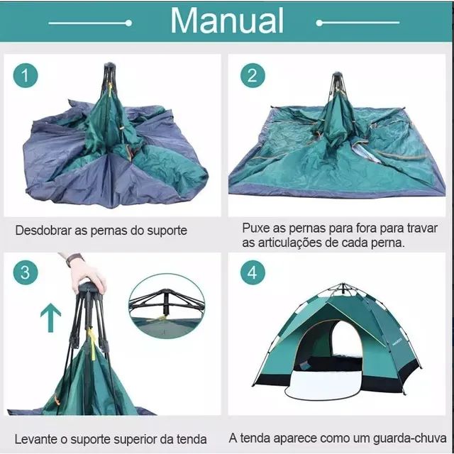 Barraca Camping Acampamento 3/4 Pessoas Lelong Le-5401  - Foto 3