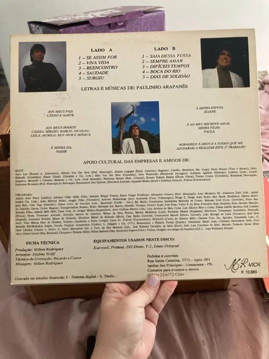 Paulinho arapanes lp disco de vinil  - Foto 2